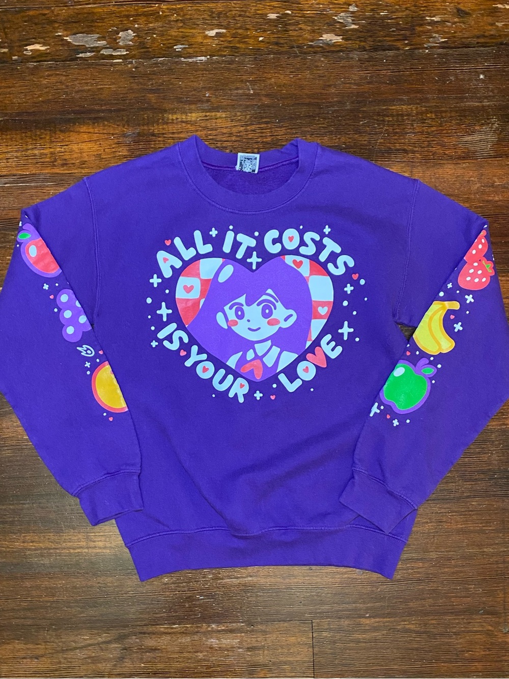 VGUC OMOCAT OMORI Mari All It Costs Is Your Love Crewneck Sweatshirt